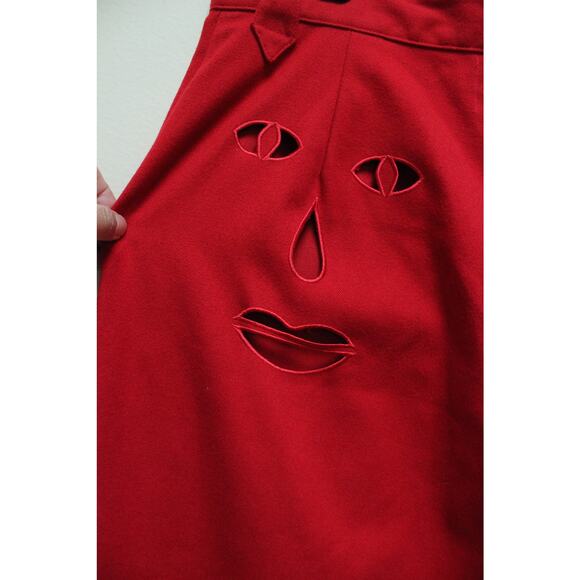 Fashion Brand Company Pants - Fashion Brand Company Cutout Red Smiley Face Slacks Trousers Size XL